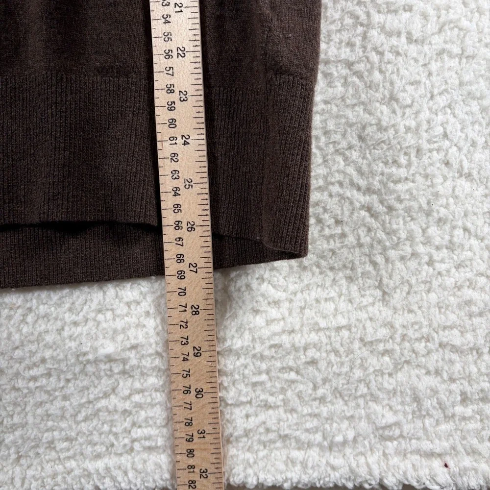 Banana Republic Mens Brown Wool Blend Italian Yarn Elbow Patch Sweater M Preppy